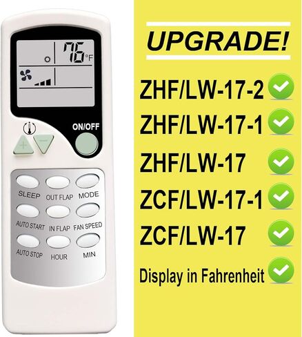 RCECAOSHAN Replacement for Celiera Air Conditioner Remote Control KFR-25GW/GX1b KFR-35GW/GX1b KFR-25GW/BGb KFR-35GW/B1Gb in Saudi Arabia