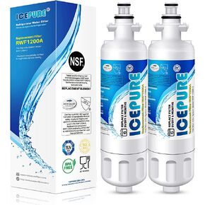 ICEPURE Refrigerator Water Filter, Compatible with LG LT700P, Kenmore 9690, ADQ36006101, ADQ36006102, 46-9690, LFXC24726S, LFXS24623S, LFXS30766S, RFC1200A, Pack of 2 in Kuwait