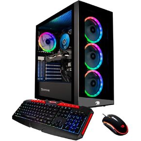 iBUYPOWER Pro Gaming PC Computer Desktop Element MR9270 (Intel Core i7-9700F 3.0GHz, NVIDIA GeForce RTX 2060 6GB, 16GB DDR4-2666 RAM, 1TB HDD, 240GB SSD, WiFi Included, Windows 10, VR Ready) Black in Kuwait