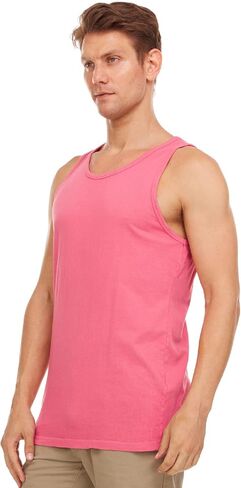 Pure Essence 2 Pack Garment Dyed Tank Tops for Men - Casual T-Shirts Ideal for Gym, Workout, Jogging, Beach, or Everyday Wear in Saudi Arabia