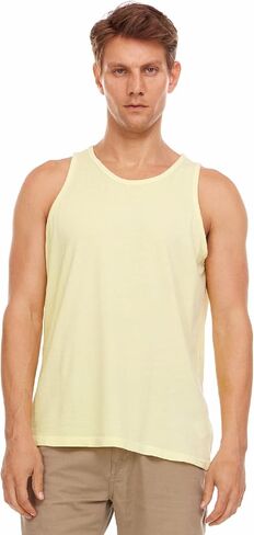 Pure Essence 2 Pack Garment Dyed Tank Tops for Men - Casual T-Shirts Ideal for Gym, Workout, Jogging, Beach, or Everyday Wear in Saudi Arabia