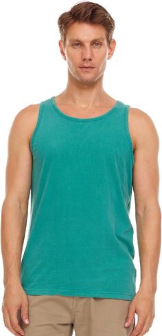 Pure Essence 2 Pack Garment Dyed Tank Tops for Men - Casual T-Shirts Ideal for Gym, Workout, Jogging, Beach, or Everyday Wear in Saudi Arabia