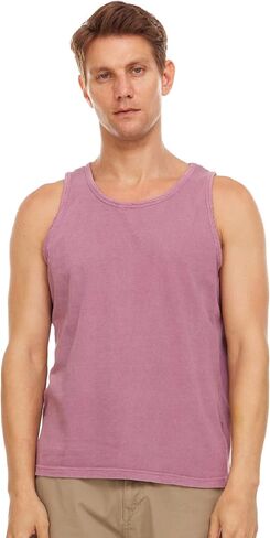 Pure Essence 2 Pack Garment Dyed Tank Tops for Men - Casual T-Shirts Ideal for Gym, Workout, Jogging, Beach, or Everyday Wear in Saudi Arabia