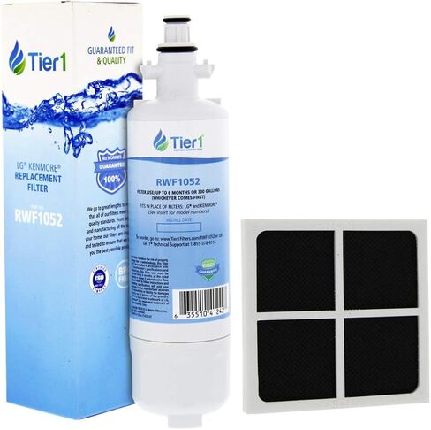 Tier1 ADQ36006101 Refrigerator Water & Air Filter Combo | Replacement for LG LT700P, ADQ36006102, Kenmore 46-9690, 469690, ADQ36006101-S, RFC1200A, WSL-3, FML-3, LT120F, Fridge Filter in Saudi Arabia