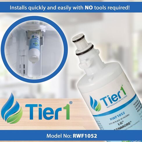 Tier1 ADQ36006101 Refrigerator Water & Air Filter Combo | Replacement for LG LT700P, ADQ36006102, Kenmore 46-9690, 469690, ADQ36006101-S, RFC1200A, WSL-3, FML-3, LT120F, Fridge Filter in Saudi Arabia