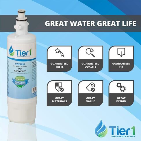 Tier1 ADQ36006101 Refrigerator Water & Air Filter Combo | Replacement for LG LT700P, ADQ36006102, Kenmore 46-9690, 469690, ADQ36006101-S, RFC1200A, WSL-3, FML-3, LT120F, Fridge Filter in Saudi Arabia