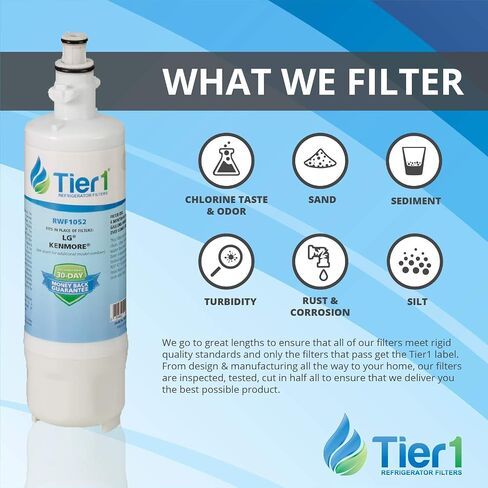 Tier1 ADQ36006101 Refrigerator Water & Air Filter Combo | Replacement for LG LT700P, ADQ36006102, Kenmore 46-9690, 469690, ADQ36006101-S, RFC1200A, WSL-3, FML-3, LT120F, Fridge Filter in Saudi Arabia