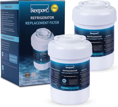 KEEPOW MWF Replacement for GE Smart Water MWF, MWFP, HDX FMG-1, GSE25GSHECSS, 46-9991, GSH25JSDDSS, MWFA, GSHS6LGBBHSS, PC75009, RWF1060, GSHS6HGDBCSS, 197D6321P006 Refrigerator Water Filter 2PACK in Saudi Arabia
