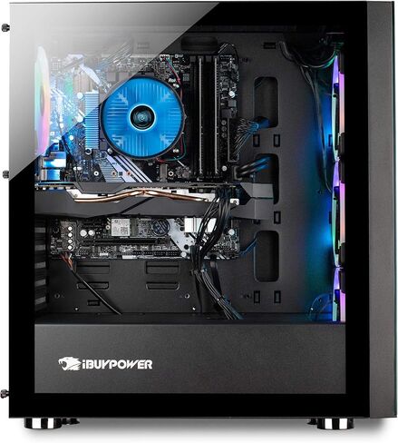 iBUYPOWER Pro Gaming PC Computer Desktop Element MR9270 (Intel Core i7-9700F 3.0GHz, NVIDIA GeForce RTX 2060 6GB, 16GB DDR4-2666 RAM, 1TB HDD, 240GB SSD, WiFi Included, Windows 10, VR Ready) Black in Kuwait