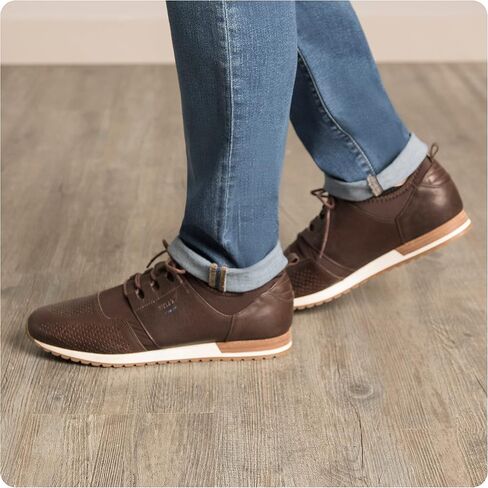 VELEZ Leather Sneakers for Men - Business Casual Dress Shoes - Lace-Up Fashion Tennis in Saudi Arabia