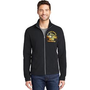 Men's Custom logo Embroidered Full Zip Microfleece Jacket in Saudi Arabia