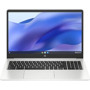 HP Chromebook 15.6 بوصة، معالج Intel® Celeron® N4500، رسومات Intel® UHD، ذاكرة وصول عشوائي 4 جيجابايت، (فضي معدني مع لمسة نهائية غير لامعة، 15a-na0010nr) in Kuwait