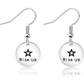 MAOFAED Broadway Musical Inspired Gift Inspirational Gift Rise Up Earring Theater Jewelry Gift for Her