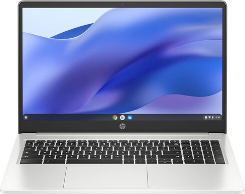 HP Chromebook 15.6 بوصة، معالج Intel® Celeron® N4500، رسومات Intel® UHD، ذاكرة وصول عشوائي 4 جيجابايت، (فضي معدني مع لمسة نهائية غير لامعة، 15a-na0010nr) in Kuwait