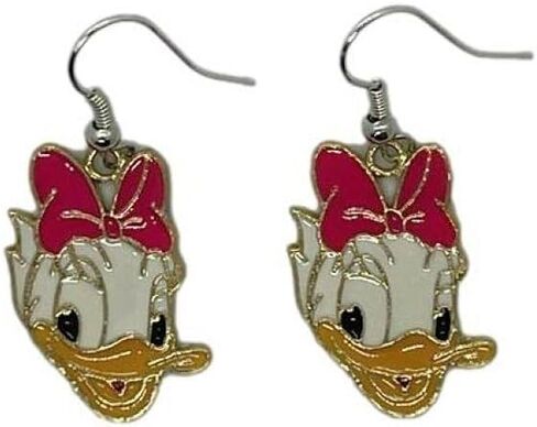 Daisy Cartoon Duck Character Face French Wire Earrings in Saudi Arabia