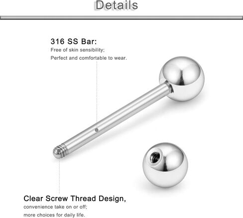 Yaalozei 14G Glow in Dark Nipple Tongue Rings Flexible Industrial Cartilage Nipple Tongue Retainer Straight Barbell Piercing Jewelry 5/8Inch 16mm 12PCS-36pcs-48pcs in Saudi Arabia