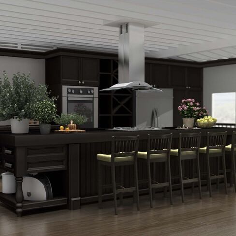 Z Line GL9i-30 Stainless Steel and Glass Island Mount Range Hood, 30-Inch in Saudi Arabia