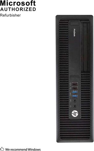 HP ProDesk 600 G2 Small Form Factor PC, Intel Core Quad i5 6500 up to 3.6 GHz, 12GB DDR4, 1TB SSD, WiFi, BT 4.0, DVDRW, VGA, DP, Windows 10 64-Multi-Language Support English/Spanish/French (Renewed) in Saudi Arabia