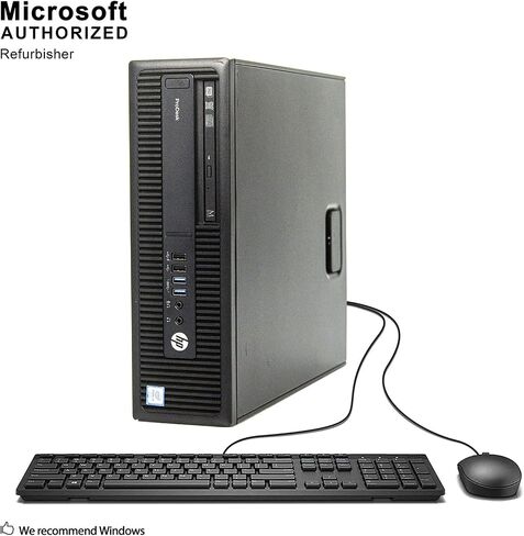 HP ProDesk 600 G2 Small Form Factor PC, Intel Core Quad i5 6500 up to 3.6 GHz, 12GB DDR4, 1TB SSD, WiFi, BT 4.0, DVDRW, VGA, DP, Windows 10 64-Multi-Language Support English/Spanish/French (Renewed) in Saudi Arabia