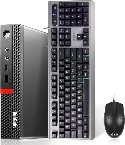 Lenovo ThinkCentre M920q Tiny Desktop,Intel 6 Core i5-8500T,16GB RAM,256GB NVME SSD,HDMI,DisplayPort,AX210 WiFi,Bluetooth,Keyboard Mouse,Windows 11 Pro(Renewed) in Saudi Arabia