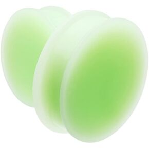 Covet Jewelry Glow in The Dark Supersize Solid Silicone Ear Double Flared Plug in Saudi Arabia