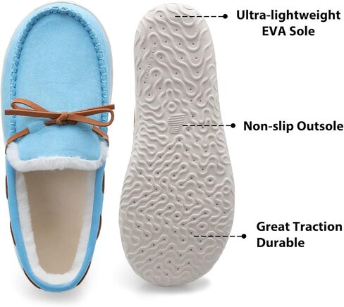 شبشب Scurtain للبالغين من الجنسين، شبشب بدون كعب من الجلد السويدي للنساء والرجال، مبطن بالفراء الدافئ in Kuwait