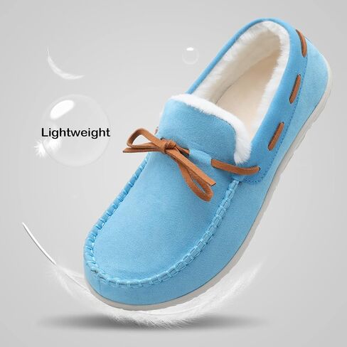 شبشب Scurtain للبالغين من الجنسين، شبشب بدون كعب من الجلد السويدي للنساء والرجال، مبطن بالفراء الدافئ in Kuwait