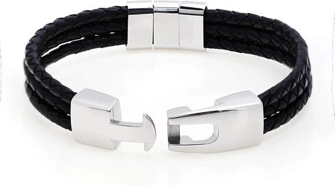 Personalized Men Braid Bracelets with Custom Names Leather Bracelets for Men Women Men Personalized Leather Bracelets Engraved Bracelet for Christmas in Saudi Arabia