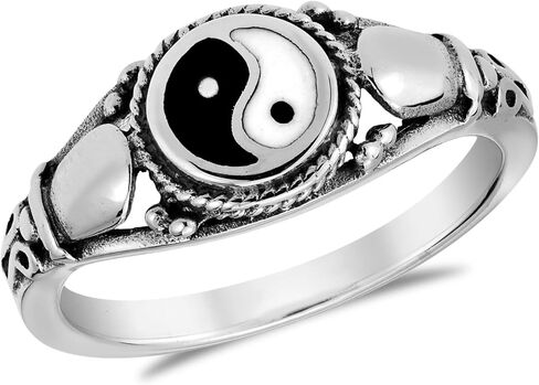 رمز يين ويانغ كوبرا الخالد .925 خاتم من الفضة الاسترليني in Kuwait
