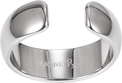 MagnetRX® Ring - Elegant Stainless Steel Ring - Rings for Men (Polished Silver | Size: 12) in Saudi Arabia