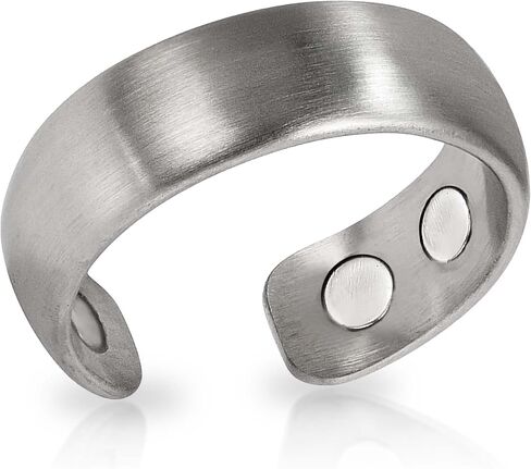 MagnetRX® Ring - Elegant Stainless Steel Ring - Rings for Men (Polished Silver | Size: 12) in Saudi Arabia