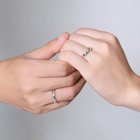 Dankadi Simple Fashion S925 Sterling Silver Ring Smooth Plain Dome Comfort Solid Silver Wedding Ring For Men & Women 3.5 mm Ring 3-13# in Saudi Arabia