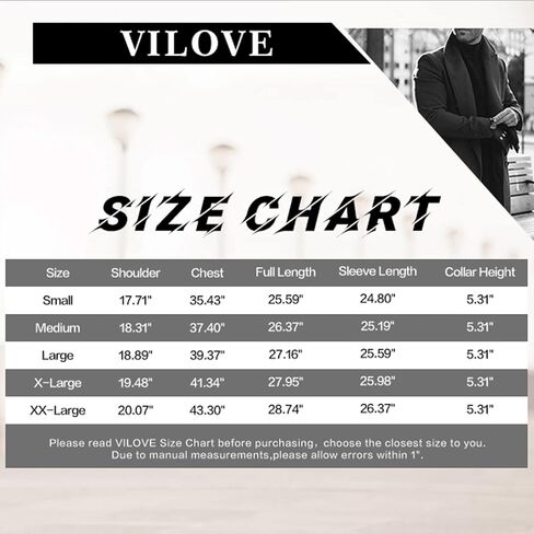 سترة حرارية للرجال من VILOVE ذات ياقة مدورة ومضلعة ومضلعة in Saudi Arabia