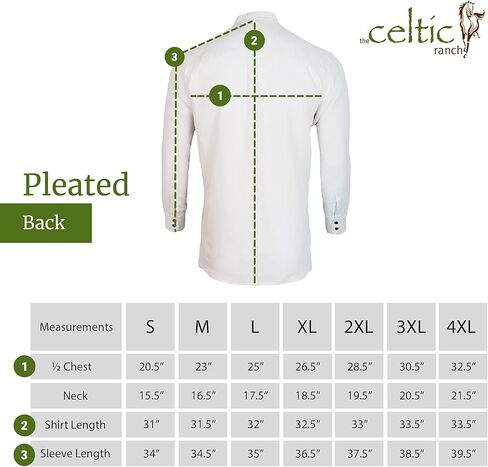قميص The Celtic Ranch التقليدي الأيرلندي بدون ياقة، قميص رجالي طويل الأكمام مصنوع من الكتان بنسبة 100% in Kuwait