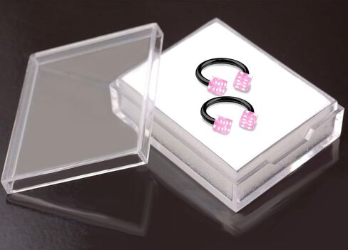 Bodyjewellery 2 قطعة 16 جرام 5/16 حلقة حدوة الحصان الحاجز كاتيلاج هوب الأنف الشفاه الزنمة روك إلى الأمام اللولب الأسود بأكسيد النرد الكرة-اختيار اللون in Saudi Arabia