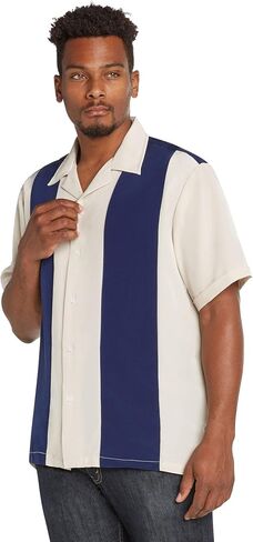 9 Crowns Men's Retro Bowling Bahama Camp Button-Down Shirt in Kuwait