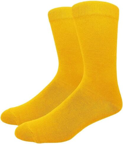 Couver Men's Classic Cotton Solid Plain Crew Dress Socks in Saudi Arabia