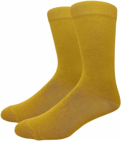Couver Men's Classic Cotton Solid Plain Crew Dress Socks in Saudi Arabia