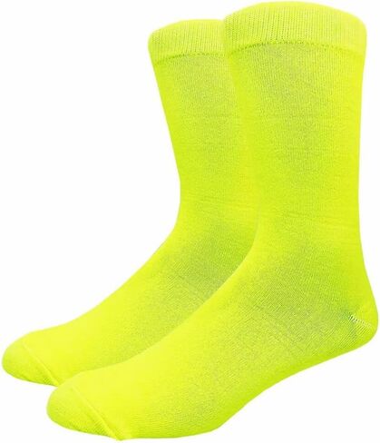 Couver Men's Classic Cotton Solid Plain Crew Dress Socks in Saudi Arabia