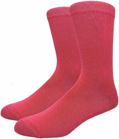 Couver Men's Classic Cotton Solid Plain Crew Dress Socks in Saudi Arabia