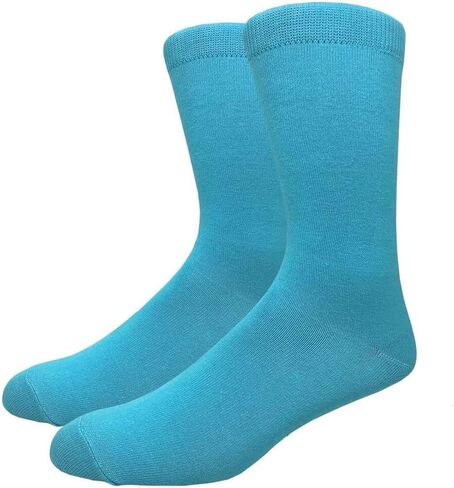 Couver Men's Classic Cotton Solid Plain Crew Dress Socks in Saudi Arabia