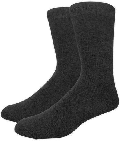 Couver Men's Classic Cotton Solid Plain Crew Dress Socks in Saudi Arabia