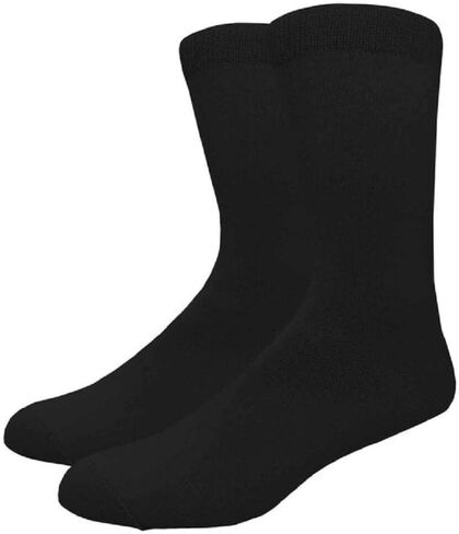 Couver Men's Classic Cotton Solid Plain Crew Dress Socks in Saudi Arabia