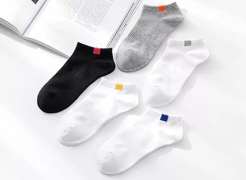 Spring and summer style pack of 10 men's sweat fabric breathable short tube shallow mouth low top men's ship socks. limited deal! in Saudi Arabia
