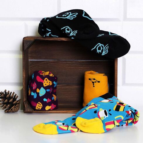 CitySokken Fun Socks for Men - Crew Socks Mens Dress Socks Colorful - Funny Mens Socks 4 Pack in Kuwait