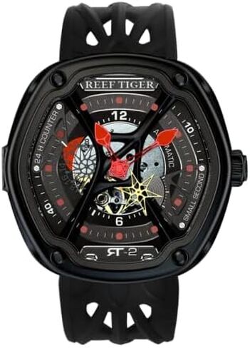 Reef Tiger Luxury Dive Designer Watches Super Luminous Nylon/Leather/Rubber Strap Watch RGA90S7 in Kuwait