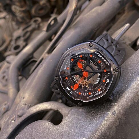 Reef Tiger Luxury Dive Designer Watches Super Luminous Nylon/Leather/Rubber Strap Watch RGA90S7 in Kuwait