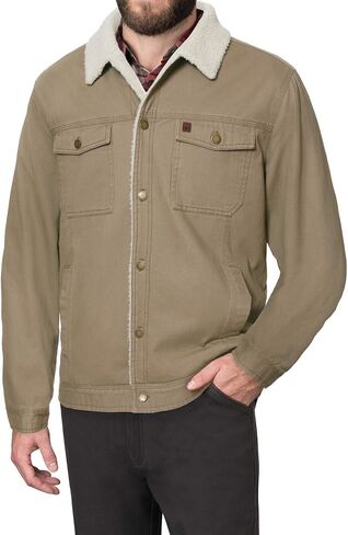 The American Outdoorsman Sherpa Lined Canvas Trucker Jacket in Kuwait