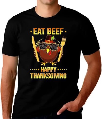 Big and Tall Funny Thanksgiving Shirts for Plus Size Men Beef Shirt XL 2XL 3XL 4XL 5XL Thanksgiving Shirt in Saudi Arabia