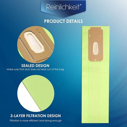 Reinlichkeit 1 Pack（8 Bags）Vacuum Cleaner Bags For Oreck type CC vacuum bags,XL.Fit All Oreck XL Upright Vacuum in Saudi Arabia
